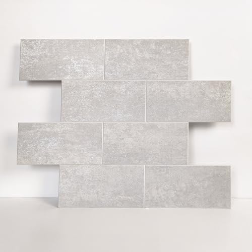 Colamo 5 Sheets Gray White Peel and Stick Tile, Faux