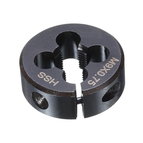 Image of sourcing map Round Threading Die M9 x 0.75 Metric Thread 25mm OD Adjustable Right Hand High-Speed Steel (HSS) Round Die Screw Thread Cutting Die for Thread Repair