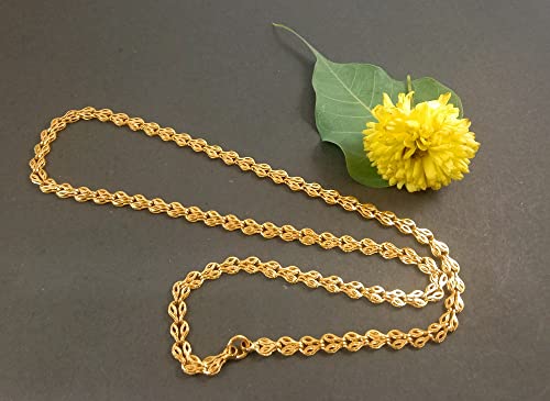 Image of CUTE GOLD 1 Gram Micro Gold Plated & Copper Traditional Designer Fashion Jewellery Chain for Women