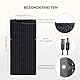 50W Solarpanel Flexibel Schwarz 19,8V Monokristallines Flexibles Solarmodul für 12V Batterien Photovoltaik Panel Solaranlage für Flachdach Ziegeldach Balkon Haus Pv Module
