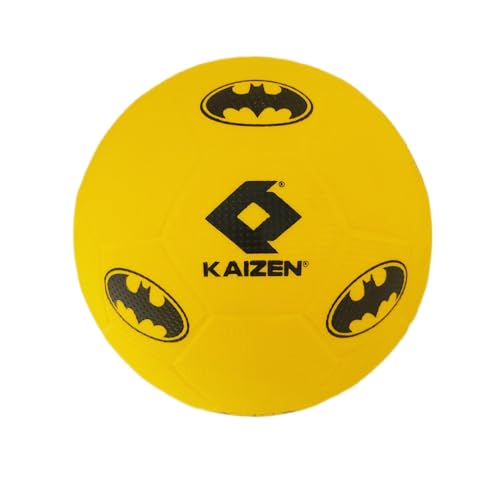 Image of KAIZEN Batman RTM Ball - Size 3 | Roto Moulded PVC Construction | 2 Pattern Design (Black & Yellow)