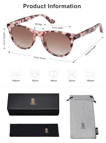 Image of SOJOS Classic Polarized Sunglasses for Women Men Small UV400 SJ2076 | Lightweight Design Frame for All-day Comfort