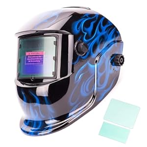 Sellnet x Automatik Schweißhelm Blaue Flammen