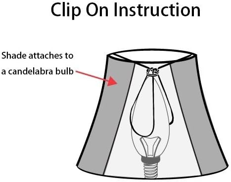 Miniatura 4 de Upgradelights Lámpara de araña de 5 pulgadas con clip de media sombra en seda de cáscara de huevo