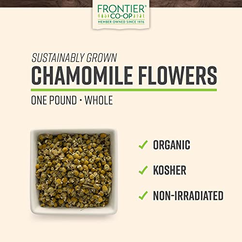 Frontier Co-Op Organic Whole Chamomile Flowers 1Lb #TOP1