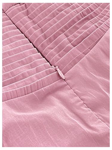 Image of Floerns Women's Summer Mini Dress Sleeveless Halter Backless Ruched Date Night Layered A Line Dresses