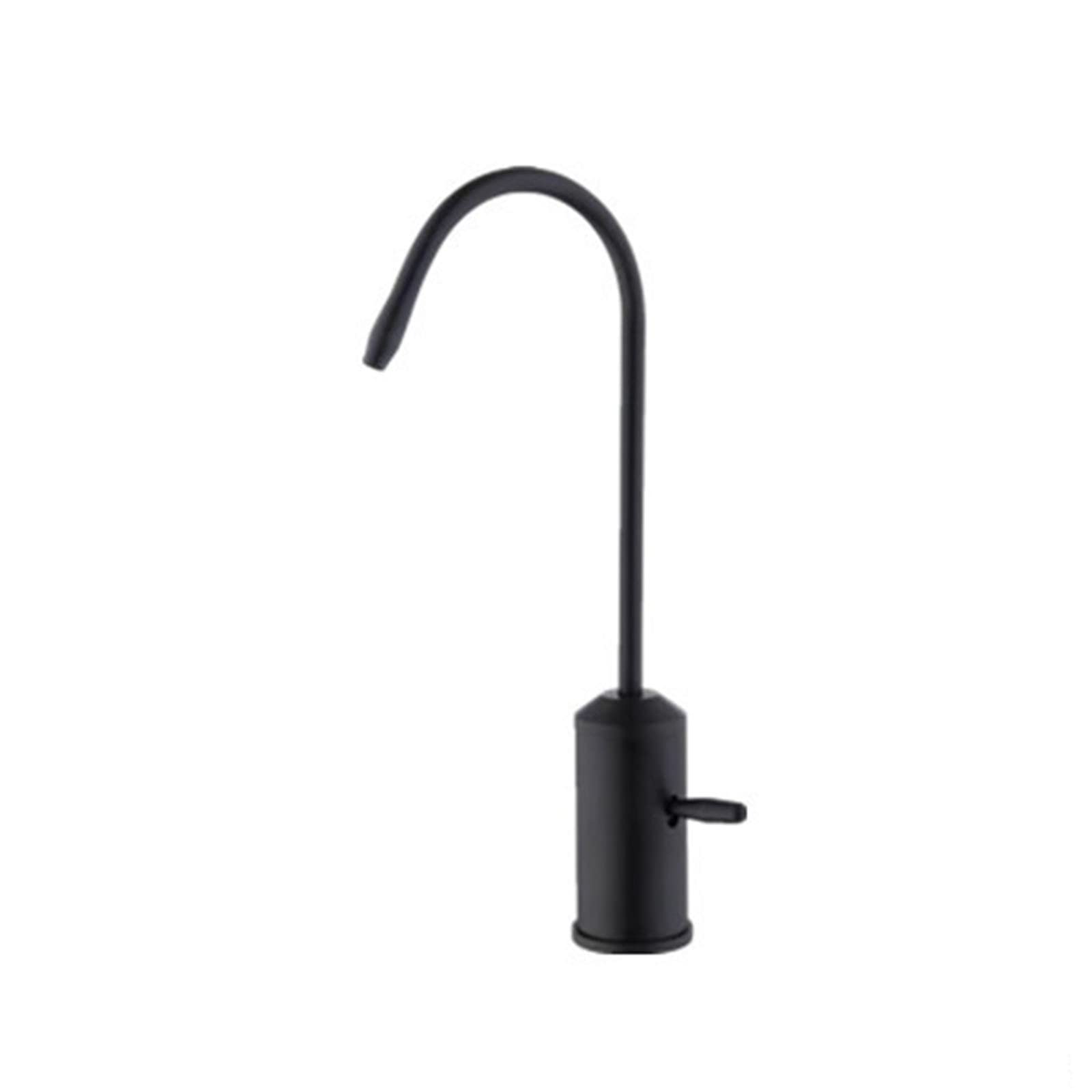 Robinet de cuisine col de cygne noir mat haute précision pour osmoseur