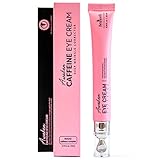 Beaueli Caffeine Eye Cream, Korean Eye Cream, Caffeine Under Eye Cream for Dark Circles and Puffiness, Eye Bags Treatment for Women, Eye Cream for Wrinkles, Hyaluronic Acid and Niacinamide Anti Aging Eye Cream 20ml