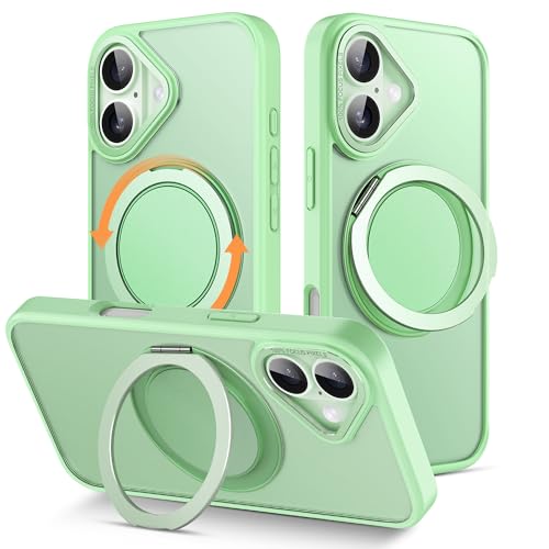 MCKRO iPhone 16 Plus(6.7C`)pP[XAϏՌCdbP[XJo[ 360°]\ȃLbNX^htAMagSafeCX[dɑΉ (CgO[)