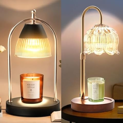 GEEZO Fragrance Candle Warmer Lamp,Electric Candle Warmer with Timer & Dimmer, Mom Christmas Birthday Gifts for Women, House Warming Gifts New Home Bedroom Decor Cover