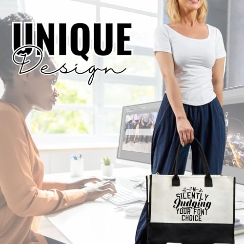 Bolsa Tote de Lona con Cierre y Correa para Mujer miniatura 2