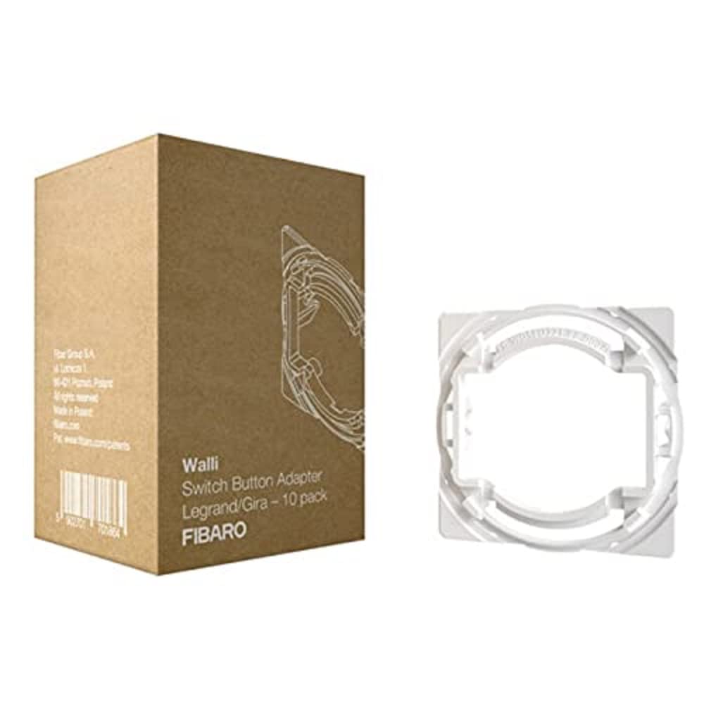 FIBARO Switch Button Adapter Legrand/Gira/adapter z przyciskiem zmiany biegów 10 sztuk, FG-WDSEU221-PP-0007, FG-WDSEU221-PP-0007 10 szt., biały