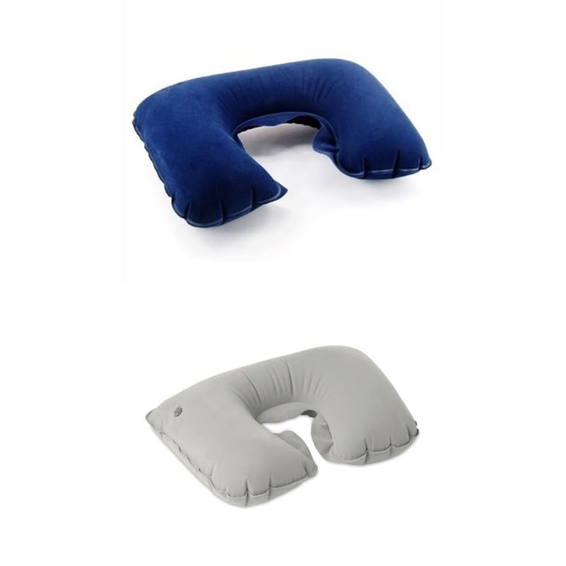 Şişme Araç Boyun ve Seyahat Yastığı Taşınabilir Ergonomik Ense Destekli Karışık Renkli (1 adet)