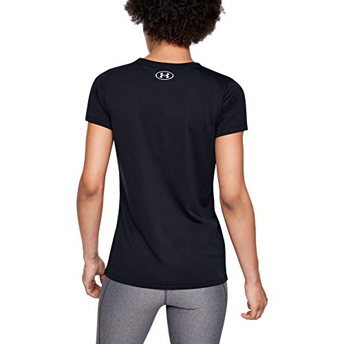 Under Armour Women's Tech Short-Sleeve T-Shirt , Black (001)/Metallic Silver , Medium