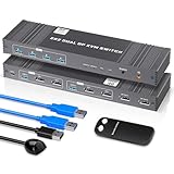 Commutateur KVM à double port d'affichage : ce commutateur KVM à port d'affichage permet aux utilisateurs de contrôler 2 moniteurs et 2 ordinateurs avec un clavier et une souris définie. Parfait pour les utilisateurs qui ont besoin d'un grand écran pour améliorer la productivité et l'efficacité du flux de travail