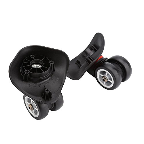 VGEBY1 Rodas de mala, rodas giratórias de bagagem, rodas de PVC universais, Preto