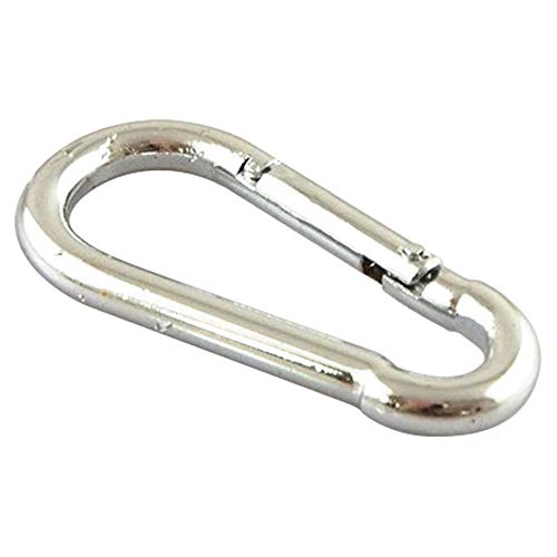 SKIVTGLAMP 10 Pcs Threaded Quick Link 5mm Heavy Duty D Shape Locking Looks for Light Holder Replacement Kit, Durable Chain Connector, Camping and Outdoor Equipment DIY, 7 Colors,Chrome