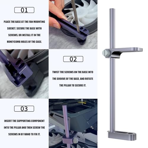 Support réglable pour carte graphique lourd GPU anti-sag universel aluminium