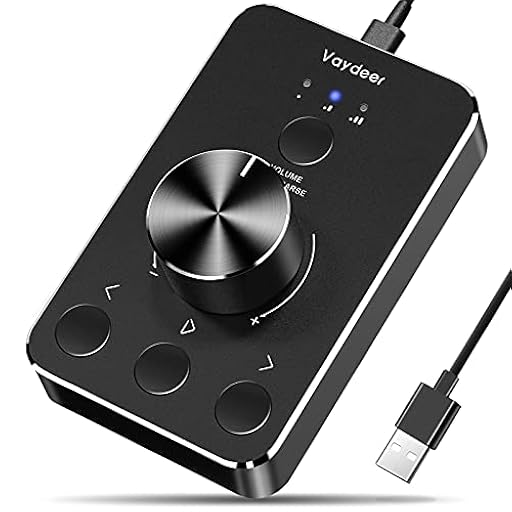 VAYDEER - Pomo de Control de Volumen USB con una tecla de Silencio para Ordenador, Ajuste de Audio, Control Remoto de Volumen de Audio, Compatible con WinXP/7/8 10/Vista/Mac/Linux | Ya disponible en tu tienda friki favorita! En mundofriki.es!