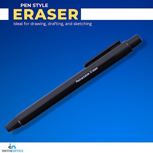 1Intheoffice Pen Style Eraser, Retractable Eraser Pen For Drawing, Art, Drafting & Sketching Click Eraser For Adults & Kids Office & School (6 Pack) #TOP4