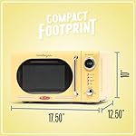 Nostalgia NRMO7YW6A Retro Compact Countertop Microwave Oven, 0.7 Cu. Ft. 700-Watts with LED Digital Display, Child Lock, Easy Clean Interior, Yellow - Image 5
