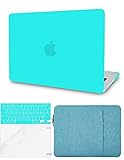 KECC Compatible with MacBook Pro 13 inch Case 2016-2020 Release A2159 A1989 A1706 A1708 Touch Bar Plastic Hard Shell + Keyboard Cover + Sleeve + Screen Protector (Matte Tiffany Blue)