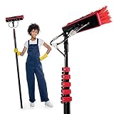 Cepillo telescópico de limpieza de vidrio para paneles solares, ventanas y coches, limpiador de goma eficaz para caravanas y piscinas