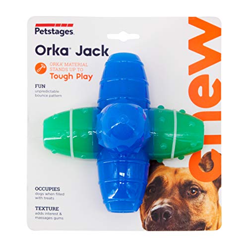 Image of Petstages Orka Jack Green /Blue Treat-Dispensing Dog Chew Toy