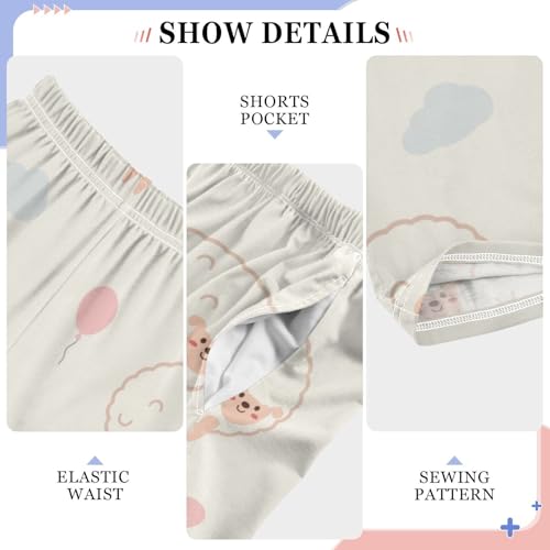 Balloon Sheep Boys Pants Boys Athletic Pants Long Pant for Boywith Pockets Wide-Leg Size 6-14Y4