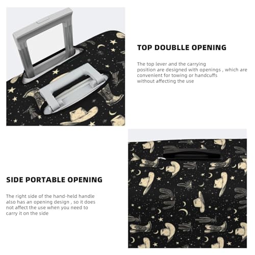 Luggage Cover Protector - Vintage Western Cowboy 1 Print Suitcase Covers for Luggage Fit 18-21 Inch Suitcase4