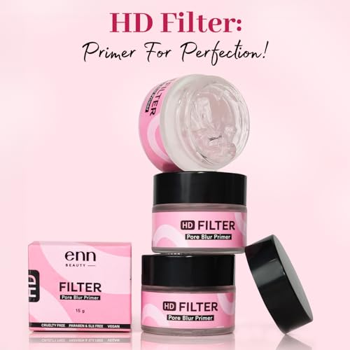 Image of ENN Beauty HD Filter Pore Blur Primer 15g - Instantly Blurs Pores, Reduces Fine Lines, Hydrating, Vegan, Cruelty-Free, Non-Sticky & Lightweight.