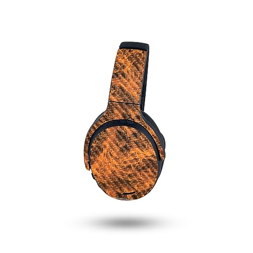Image of MightySkins Carbon Fiber Skin Compatible with Skullcandy Crusher ANC 2 - Burning Up | Protective, Durable Textured Carbon Fiber Finish | Easy to Apply