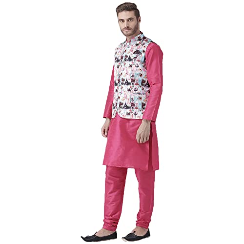Image of hangup 3pc Kurta Pajama Basket 3PC 57ADeepPink-KPW 38