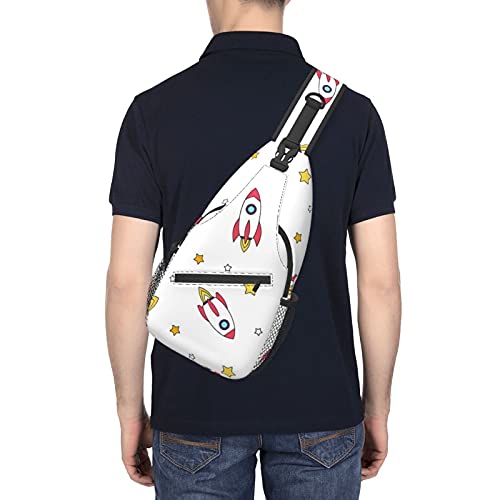 BYTKMFD Raketten Cross Borst Tas Diagonaal, Sling Rugzak, Weekend Outdoor Wandelen Reizen Schoudertas Voor Fietsen Man… - Image 7