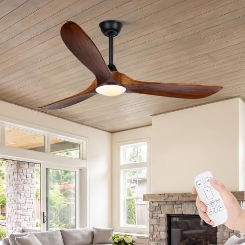 Image of 36 inch Small Ceiling Fan with Light and Remote, Modern Farmhouse style