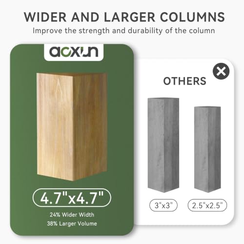 Image of Aoxun 10' x 12' Outdoor Wood Gazebo with Double Polycarbonate Top, Hardtop Gazebo Permanent Wooden Pavilion with 20 inch Ceiling Fan with Light, Netting and Curtain for Patio, Garden, Cedar Wood Box of 3