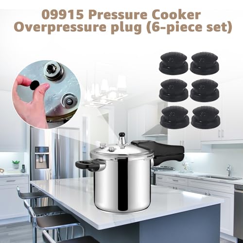 Lakapre 09915 Pressure Cooker Overpressure Plug (6-Pack) - Compatible with Presto Pressure Cooker Replacement Parts
