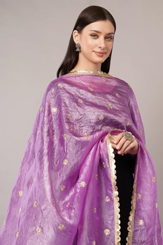 Crush Dupatta on Art Silk, Lightweight Shawl, Scarf, Wrap3