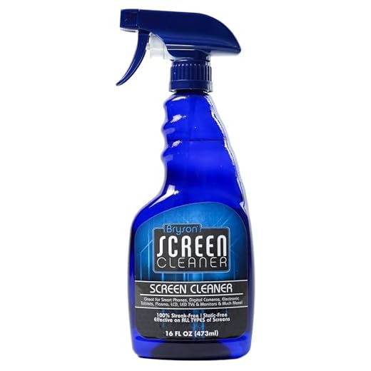 Bryson Screen Cleaner- 16 oz Spray Bottle for Use with LED & LCD TV, Computer Monitor, Laptop, and iPad Screens- 16 oz Bottle Only, No Towel