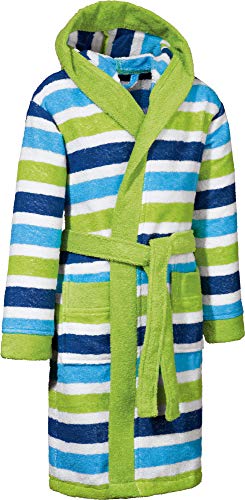 Erwin Müller Kinder-Bademantel mit Kapuze Frottier grün Größe 110/116 - saugstark, hautfreundlich, â€¦ – Miniatur