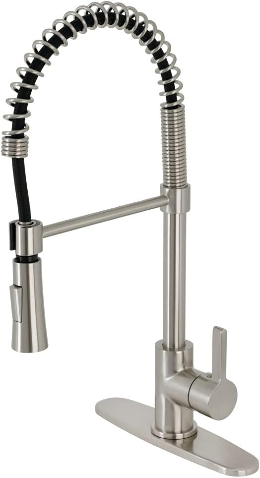 Gourmetier LS8678CTL Continental Single-Handle Pre-Rinse Kitchen Faucet, Brushed Nickel