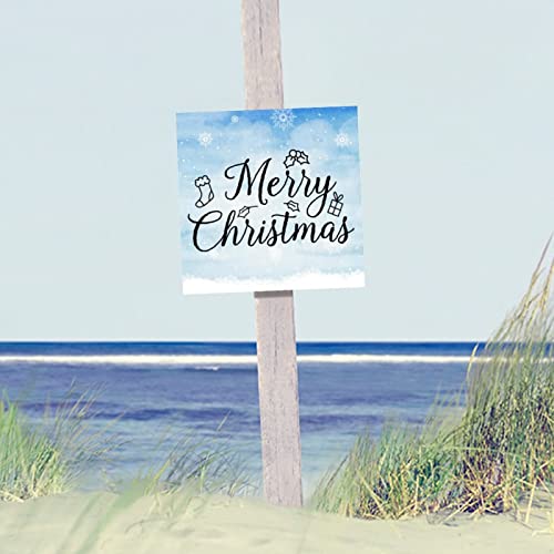 Plaque murale Noël bois rétro 35cm décor rustique - 5