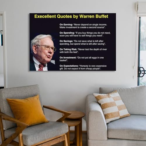 Impression toile Warren Buffett moderne - Décoration murale 50x75