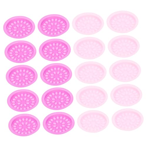 INOOMP 100 piezas Prácticos Portapestañas para Extensiones Unidades Rosa y Púrpura Bandejas para Pegamento de Maquillaje Femenino Herramienta Auxiliar para Aplicar Pestañas Postizas Casa