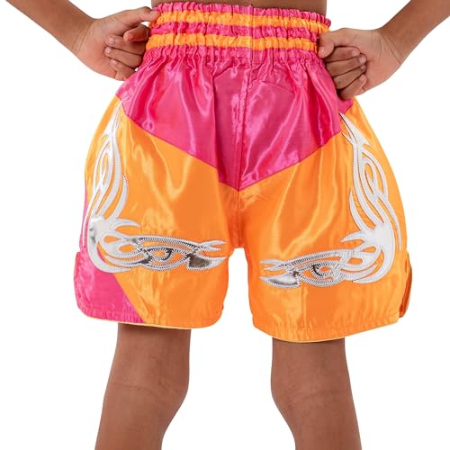 MUAY NATION Shorts de Muay Thai para crianças (2 anos - 12 anos) para meninas e meninos boxe para ki