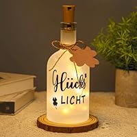 LED Flaschenlicht Mit Spruch 'Schön Dass Es Dich Gibt' - Romantische Geschenkidee Für Besondere Anlässe