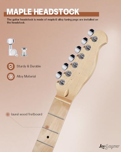 leo jaymz diy tl style electric guitar kitsspray-painted mahogany bodymaple neck including all components tl carnival red