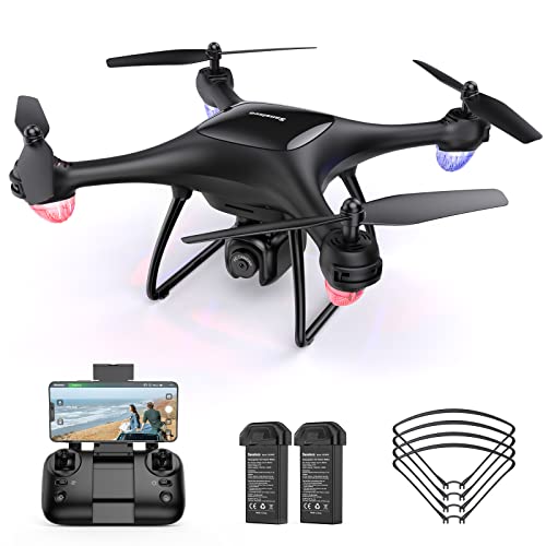 Sansisco P5 RC Drone with 1080P HD FPV Camera, Quadcopter for Adults Beginners with 2 Batteries 40 Mins Fly Time, Gravity Control, Trajectory Fly, 360°Flip, Altitude Hold, Headless Mode, One Key Fly