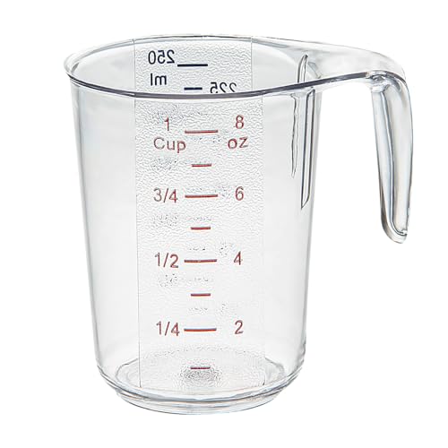 Image of Restaurantware Clear Plastic Cup Measuring Cup, 3.8 x 3 x 3.8 In