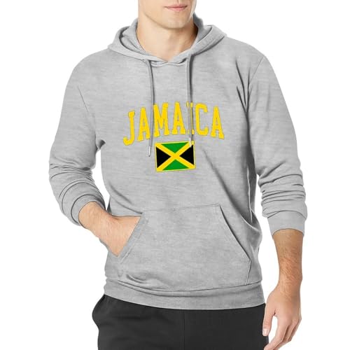 Jamaica Flag Unisex Casual Hoodies Long Sleeve Lightweight Pullover Tops Loose Sweatshirt with Pocket
